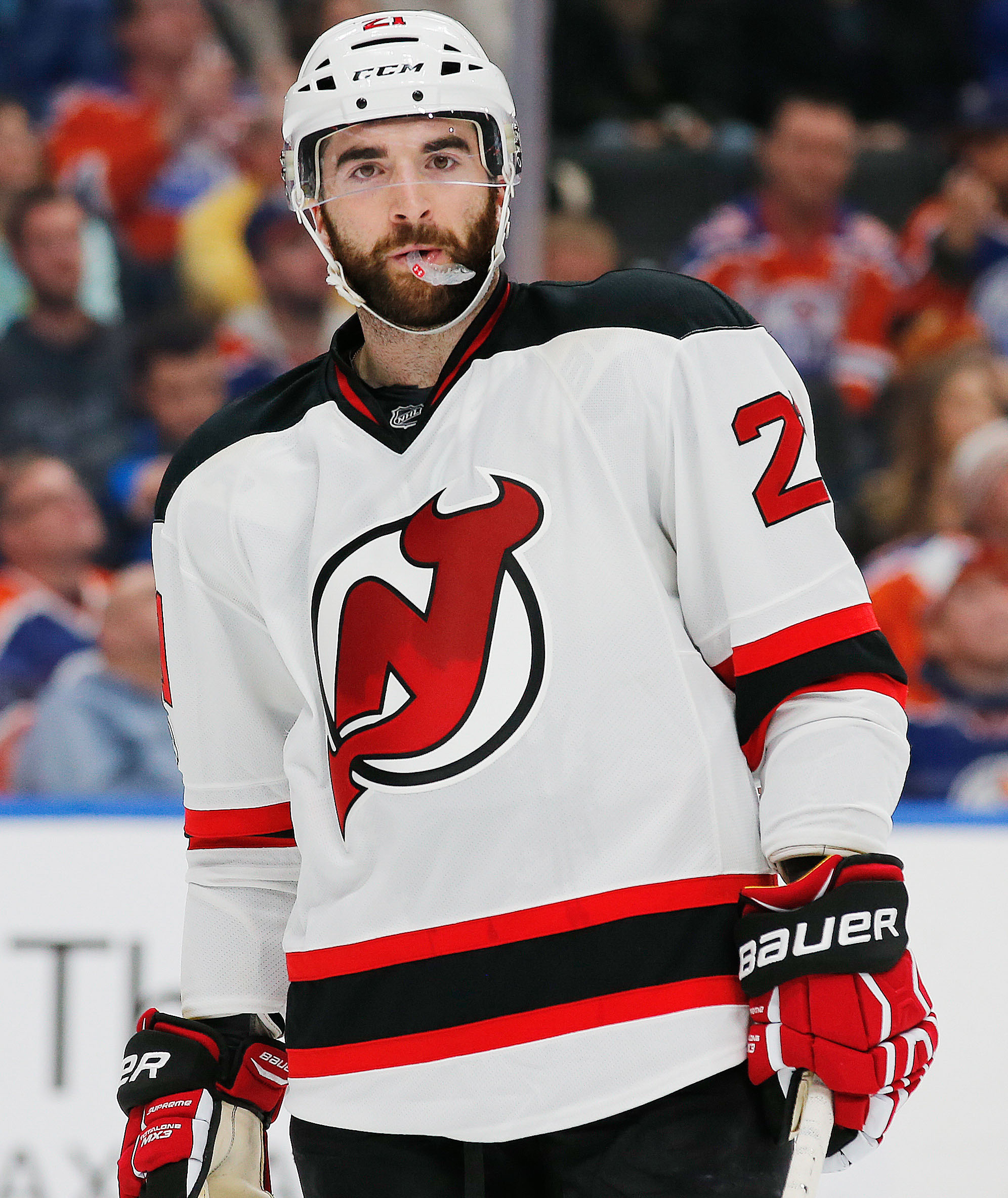 New Jersey Devils No21 Kyle Palmieri Green Salute to Service Jersey