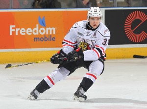 LONDON, ON - FEBRUARY 17: Nick Suzuki #37 of the Owen Sound Attack skates against the London Knights during an OHL game at Budweiser Gardens on February 17, 2017 in London, Ontario, Canada. The Attack defeated the Knights 6-1. (Photo by Claus Andersen/Getty Images)