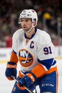 Dec 29, 2016; Saint Paul, MN, USA; New York Islanders forward John Tavares (91) against the Minnesota Wild at Xcel Energy Center. The Wild defeated the Islanders 6-4. Mandatory Credit: Brace Hemmelgarn-USA TODAY Sports