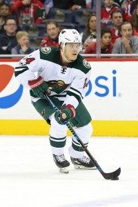 Mar 14, 2017; Washington, DC, USA; Minnesota Wild center Mikael Granlund (64) skates with the puck against the Washington Capitals at Verizon Center. Mandatory Credit: Geoff Burke-USA TODAY Sports