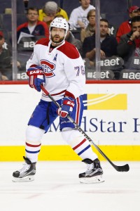 Feb 24, 2016; Washington, DC, USA; Montreal Canadiens defenseman Andrei Markov (79) skates against the Washington Capitals at Verizon Center. Mandatory Credit: Geoff Burke-USA TODAY Sports