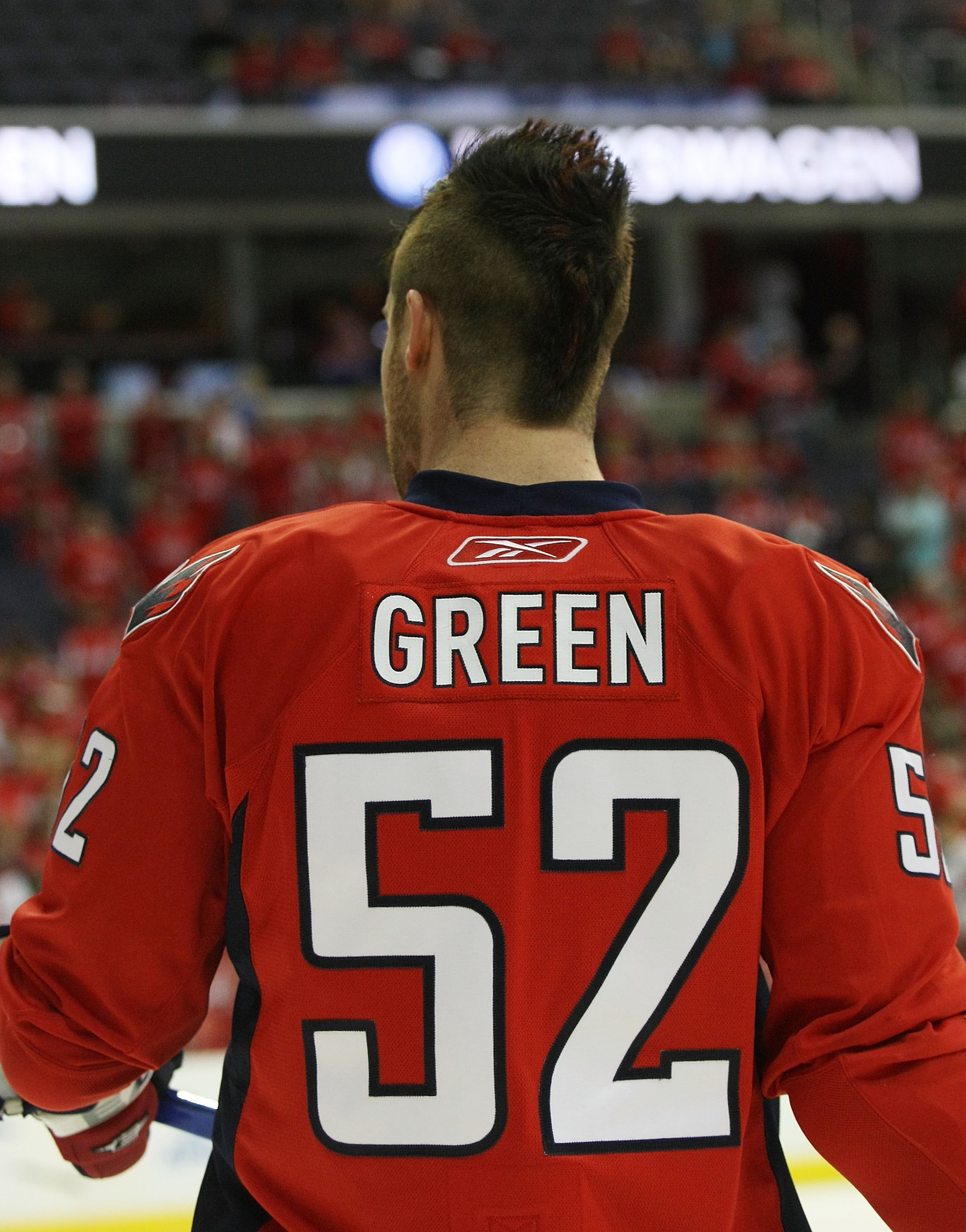 NHL profile photo on Washington Capitals' Mike Green during a game