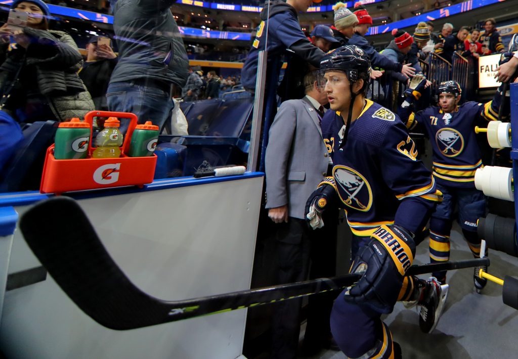 Brandon Montour Buffalo Sabres Unsigned 50th Anniversary Season Alternate Jersey Skating Photograph