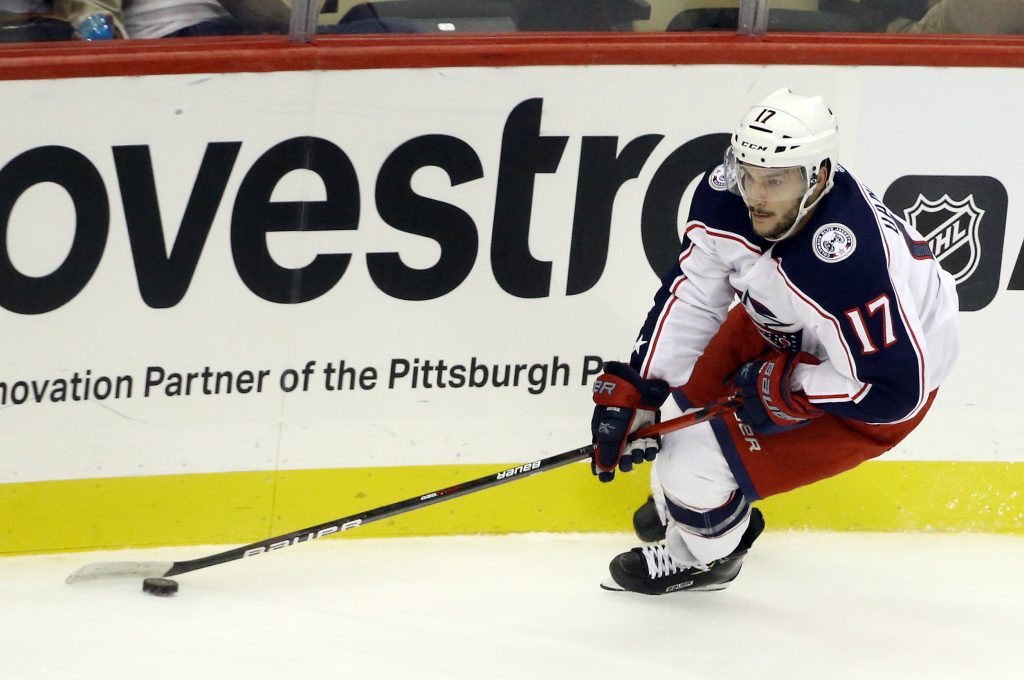 The Blue Jackets have signed Justin Danforth to a one-year, $1.1 million  contract.