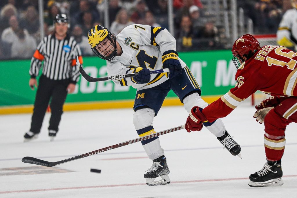 Michigan captain Nick Blankenburg, top-5 pick Kent Johnson sign with Columbus  Blue Jackets 