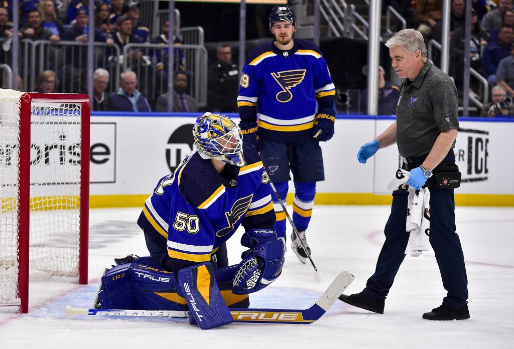 Jordan Binnington Injures Knee, Could Be Out "Weeks"