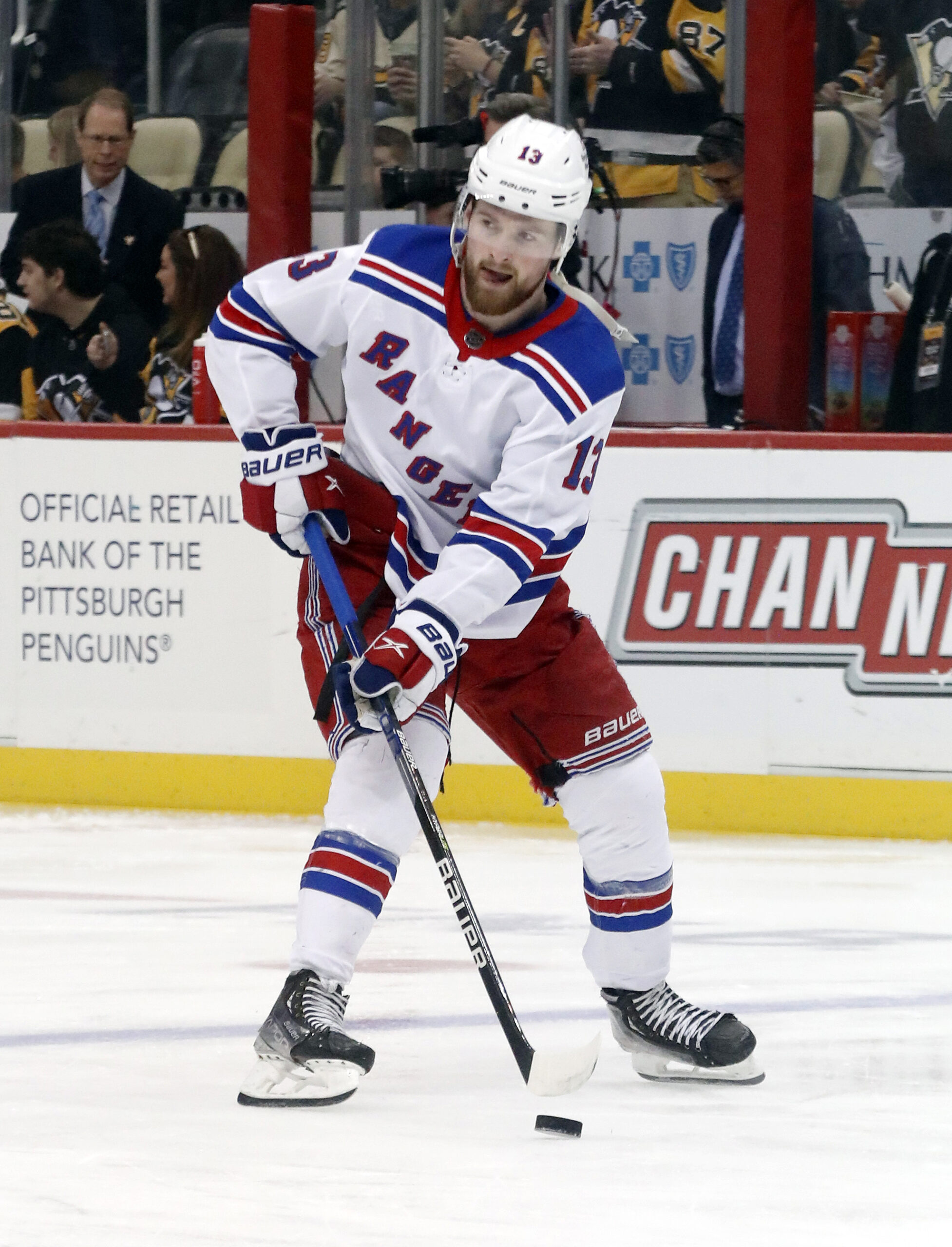 Vincent Trocheck New York Rangers Unsigned Brings The Puck Up Ice Photograph